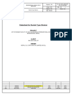 Datasheets For Bucket Type Strainer