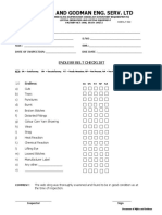 Alpha and Godman Eng. Serv. LTD: Endless Belt Checklist