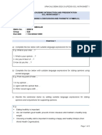 Lpe2301 Academic Interaction and Presentation SCL Worksheet 1 Week 2 (Opening A Discussion and Phonetic Symbols)