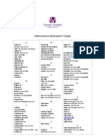 Dependent Prepositions