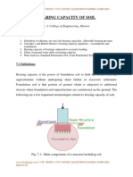 Bearing Capacity of Soil: 7.0 Syllabus