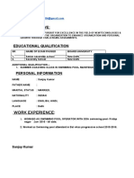 Sanjay Kumar Resume