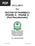 Pharmacy-Pharm D Syllabus - 2018-19