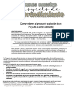 Comprendemos El Proceso de Evaluación de Un Proyecto de Emprendimiento