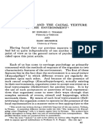 Tolman y Brunswik Organism and The Causal Texture of The Environment PDF