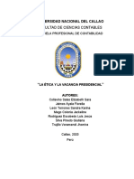 Ética Investigación Formativa - La Ética y La Vacancia Presidencial Grupo N°3