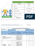 Risk Assessment For Scaffolding PDF