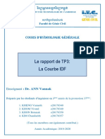 Le Rapport de TP3: La Courbe IDF: Cours D'hydrologie Générale