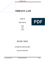 Company Law: Study Text