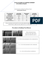 Drafting / Block Pattern of Sleeping Garment (Front Blouse Sloper)