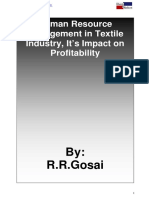 Human Resource Management in Textile Industry, It's Impact On Profitability