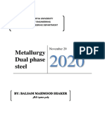 Metallurgy Dual Phase Steel: November 29