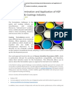 Van Loon, S. & Fricker, B. (2018) - Practical Determination and Application of HSP For The Paints & Coatings Industry