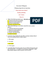 University of Hargeisa GIT Pharmacology Review Questions: Name:aniisa Muse Ahmed Faculty:midwifery ID:1716642 Class:3A