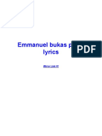 Emmanuel Bukas Palad Lyrics PDF