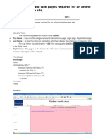 WEEK 1 & 2 Static Web Pages Required For An Online Book Store Web Site