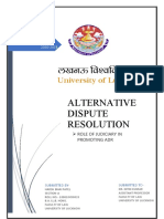 Alternative Dispute Resolution: Role of Judiciary in Promoting Adr