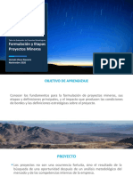 Formulación y Etapas de Los Proyectos Mineros