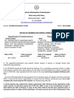 Appellant(s) /complainant(s) : Respondent(s) :: Central Information Commission