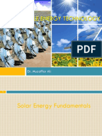 Renewable Energy Technology: Lecture # 4