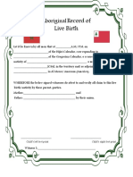 Aboriginal Baptismal Template