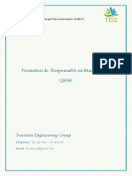 TEG - Formation de Responsable en Management QHSE PDF