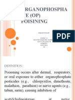 Organophospha Te (Op) Poisining: Presented by