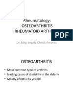 Rheumatology: Osteoarthritis Rheumatoid Arthritis: Dr. Meg-Angela Christi Amores