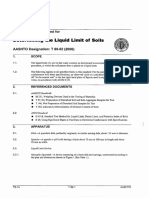 Determining The Liquid Limit of Soils: Standard Method of Test For