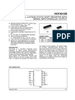 HCF4015B: Dual 4-Stage Static Shift Register With Serial Input/Parallel Output