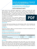 Indian Institute of Banking & Finance: Certificate Examination in Anti-Money Laundering & Know Your Customer