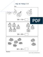 Hojas de Trabajo Calcular Con Decenas Puras