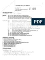 Curriculum Vitae of Professor Rattan Lal 