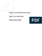 Name: - Satya Pratap Nayak REDG. NO.-1801227441 Dme Assignment