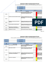 Generic Risk Assessment Form