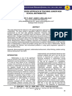 Spiral Progression Approach in Teaching Junior High School Mathematics