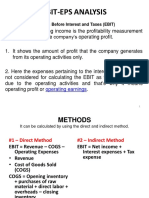 Ebit-Eps Analysis: Operating Earnings