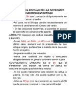 Trucos para Reconocer Las Diferentes Funciones Sintácticas PDF