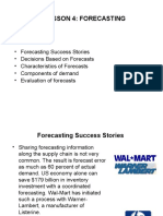 Lesson 4: Forecasting: Outline