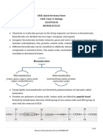 CBSE Quick Revision Notes CBSE Class-11 Biology Chapter-09 Biomolecules