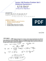 Solutions: Physics 106 Practice Problem Set 3 Rotational Dynamics II