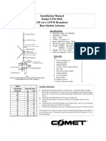 Installation Manual Model CFM-95SL 5/8 Wave LPFM Broadcast Base Station Antenna