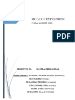 Mode of Expression: Chabahar Port, Iran