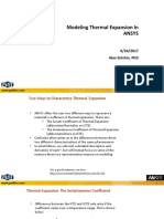 Modeling Thermal Expansion in Ansys: 6/24/2017 Alex Grishin, PHD