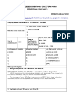 #Myapec2020 Exhibition E-Directory Form Malaysian Companies: Deadline: 22 July 2020