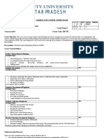 Format For Course Curriculum: Annexure CD - 01'