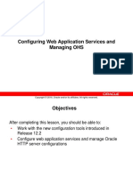 Configuring Web Application Services and Managing OHS