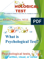 Psychological Test: Eleanor S. Parco