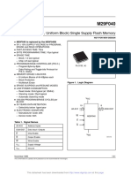 4 Mbit (512Kb x8, Uniform Block) Single Supply Flash Memory: M29F040 Is Replaced by The M29F040B