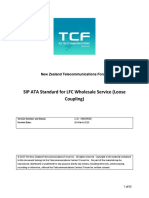 SIP ATA Standard For Local Fibre Company Wholesale Service (Loose Coupling)